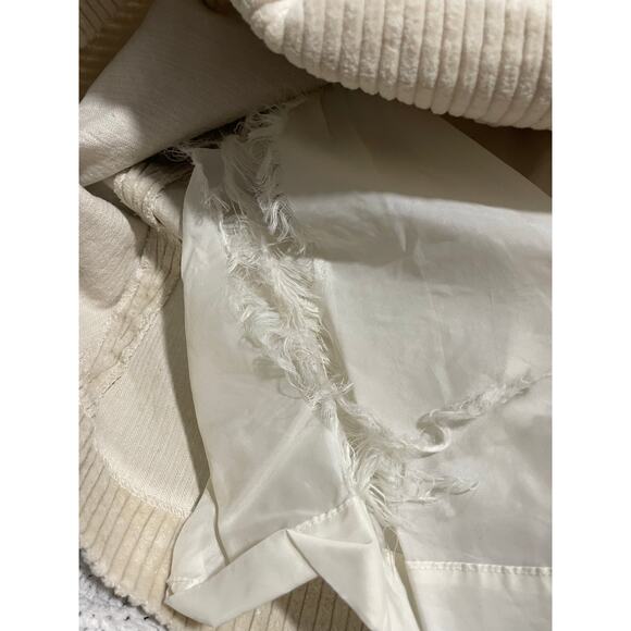 VTG A-line Wide Wale Corduroy Skirt Front Pleat Knee Length Womens Size XS Beige - Picture 7 of 9